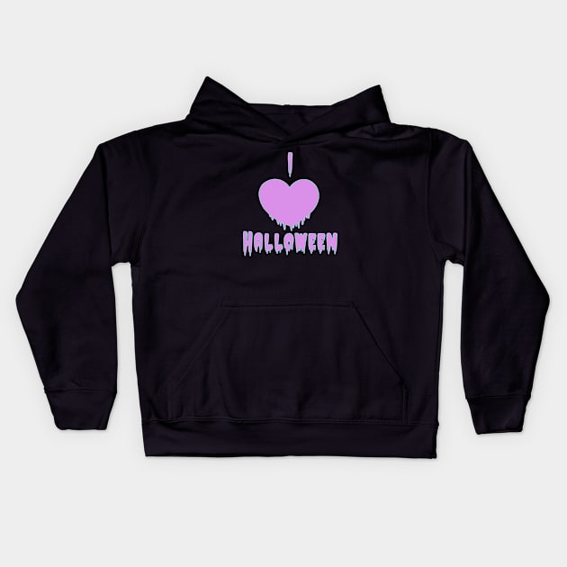 I Heart Halloween drip pastel goth kawaii love Kids Hoodie by xenotransplant